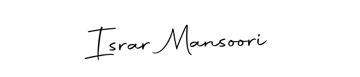 Use a signature maker to create a handwritten signature online. With this signature software, you can design (Autography-DOLnW) your own signature for name Israr Mansoori. Israr Mansoori signature style 10 images and pictures png