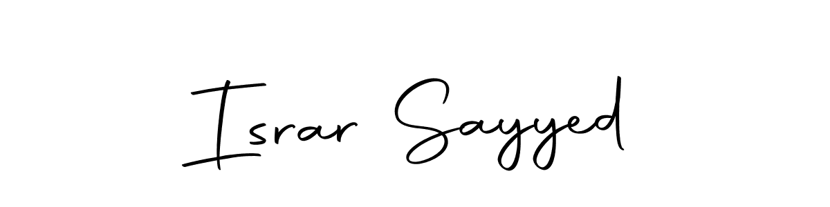 Use a signature maker to create a handwritten signature online. With this signature software, you can design (Autography-DOLnW) your own signature for name Israr Sayyed. Israr Sayyed signature style 10 images and pictures png