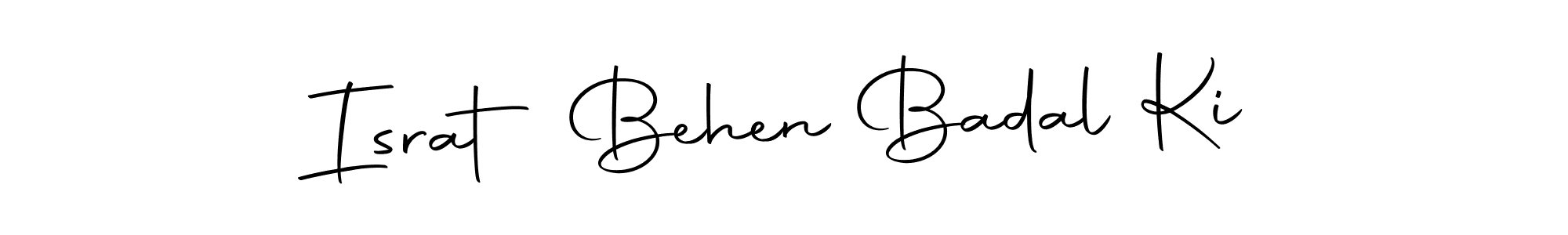How to make Israt Behen Badal Ki name signature. Use Autography-DOLnW style for creating short signs online. This is the latest handwritten sign. Israt Behen Badal Ki signature style 10 images and pictures png