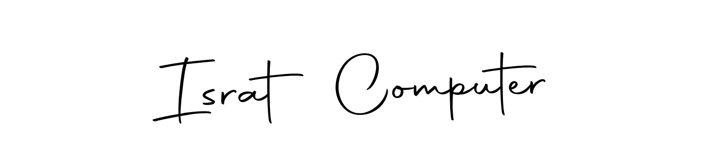 How to make Israt Computer name signature. Use Autography-DOLnW style for creating short signs online. This is the latest handwritten sign. Israt Computer signature style 10 images and pictures png