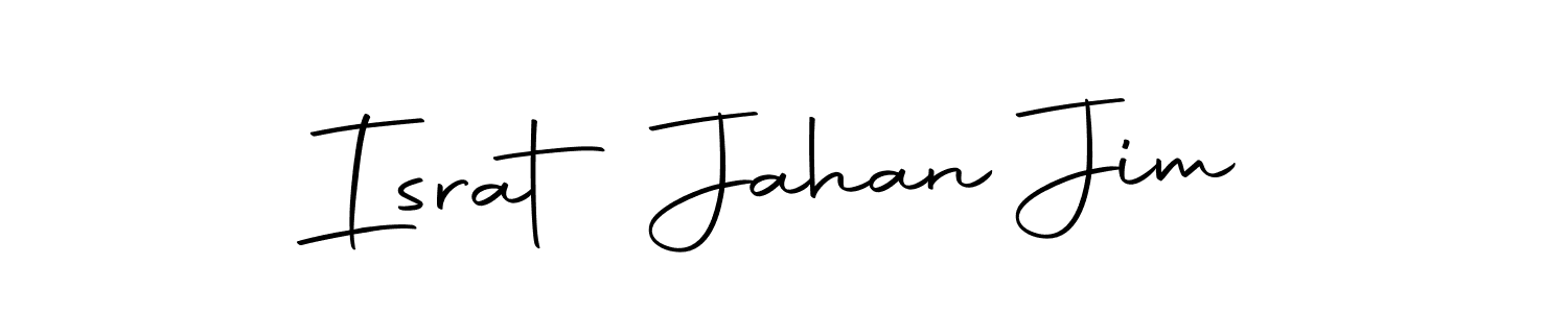 Make a beautiful signature design for name Israt Jahan Jim. With this signature (Autography-DOLnW) style, you can create a handwritten signature for free. Israt Jahan Jim signature style 10 images and pictures png