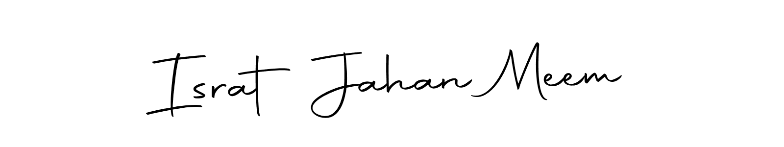 Design your own signature with our free online signature maker. With this signature software, you can create a handwritten (Autography-DOLnW) signature for name Israt Jahan Meem. Israt Jahan Meem signature style 10 images and pictures png