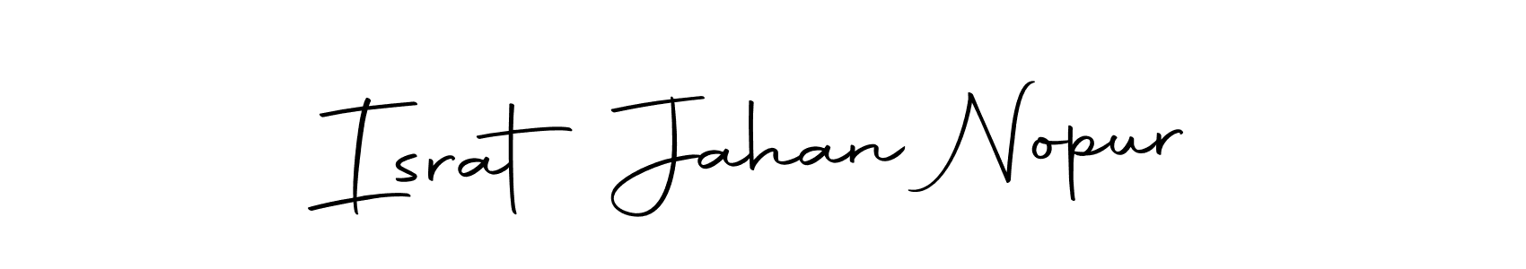 This is the best signature style for the Israt Jahan Nopur name. Also you like these signature font (Autography-DOLnW). Mix name signature. Israt Jahan Nopur signature style 10 images and pictures png