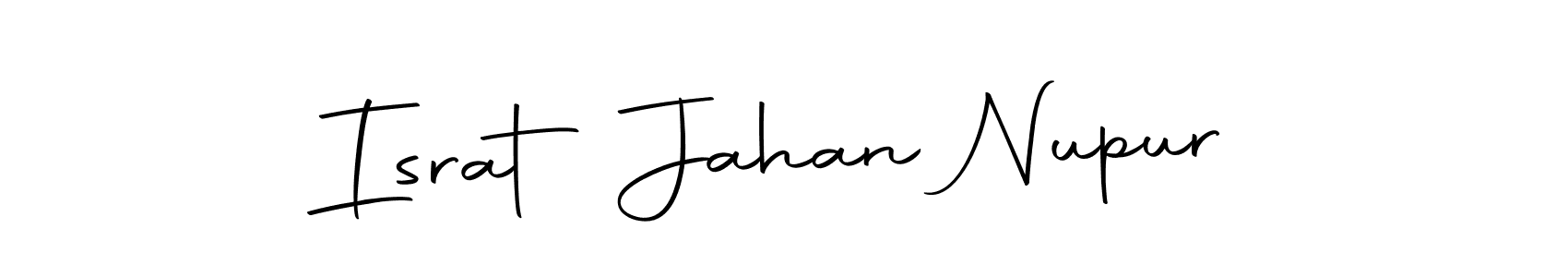 Design your own signature with our free online signature maker. With this signature software, you can create a handwritten (Autography-DOLnW) signature for name Israt Jahan Nupur. Israt Jahan Nupur signature style 10 images and pictures png