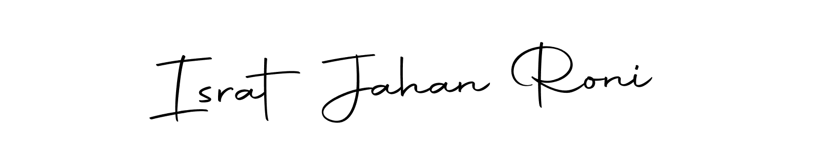 It looks lik you need a new signature style for name Israt Jahan Roni. Design unique handwritten (Autography-DOLnW) signature with our free signature maker in just a few clicks. Israt Jahan Roni signature style 10 images and pictures png
