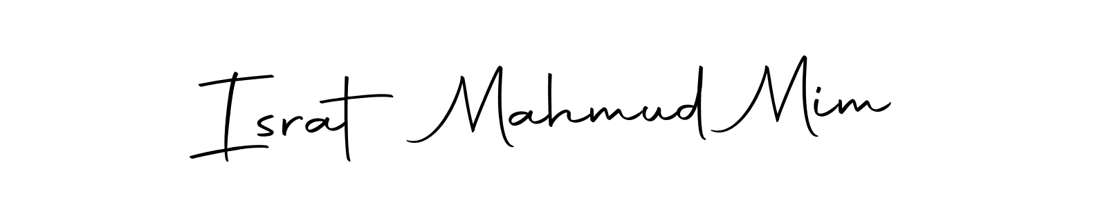 Make a beautiful signature design for name Israt Mahmud Mim. With this signature (Autography-DOLnW) style, you can create a handwritten signature for free. Israt Mahmud Mim signature style 10 images and pictures png