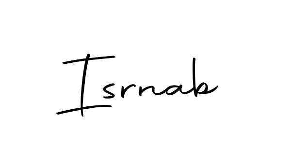 How to make Isrnab name signature. Use Autography-DOLnW style for creating short signs online. This is the latest handwritten sign. Isrnab signature style 10 images and pictures png