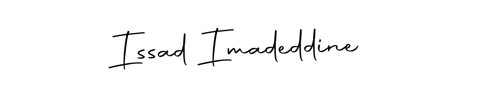 Create a beautiful signature design for name Issad Imadeddine. With this signature (Autography-DOLnW) fonts, you can make a handwritten signature for free. Issad Imadeddine signature style 10 images and pictures png