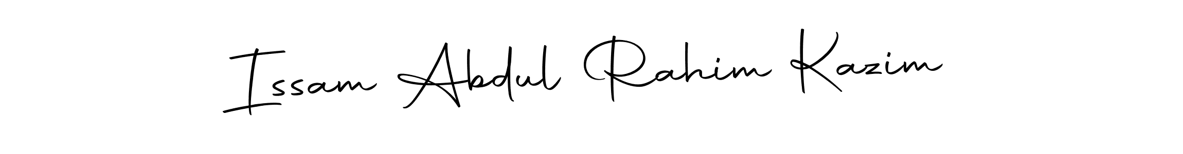 How to make Issam Abdul Rahim Kazim name signature. Use Autography-DOLnW style for creating short signs online. This is the latest handwritten sign. Issam Abdul Rahim Kazim signature style 10 images and pictures png
