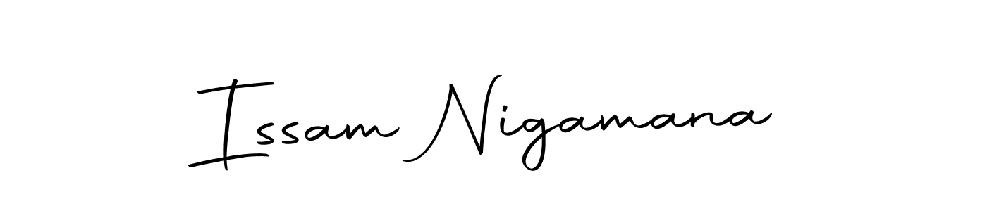 Make a beautiful signature design for name Issam Nigamana. With this signature (Autography-DOLnW) style, you can create a handwritten signature for free. Issam Nigamana signature style 10 images and pictures png