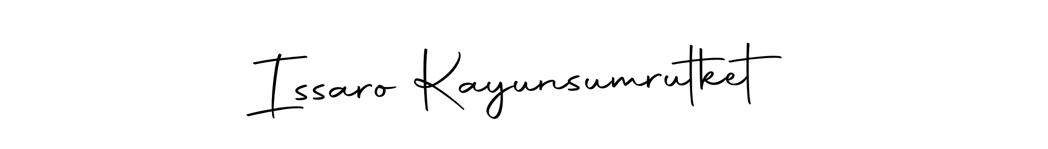 Create a beautiful signature design for name Issaro Kayunsumrutket. With this signature (Autography-DOLnW) fonts, you can make a handwritten signature for free. Issaro Kayunsumrutket signature style 10 images and pictures png