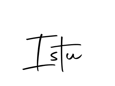 You should practise on your own different ways (Autography-DOLnW) to write your name (Istu) in signature. don't let someone else do it for you. Istu signature style 10 images and pictures png
