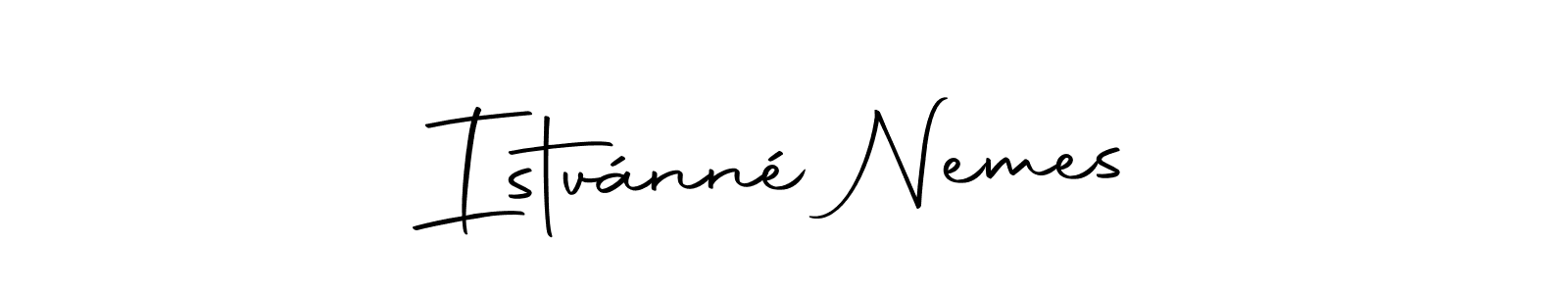 Check out images of Autograph of Istvánné Nemes name. Actor Istvánné Nemes Signature Style. Autography-DOLnW is a professional sign style online. Istvánné Nemes signature style 10 images and pictures png