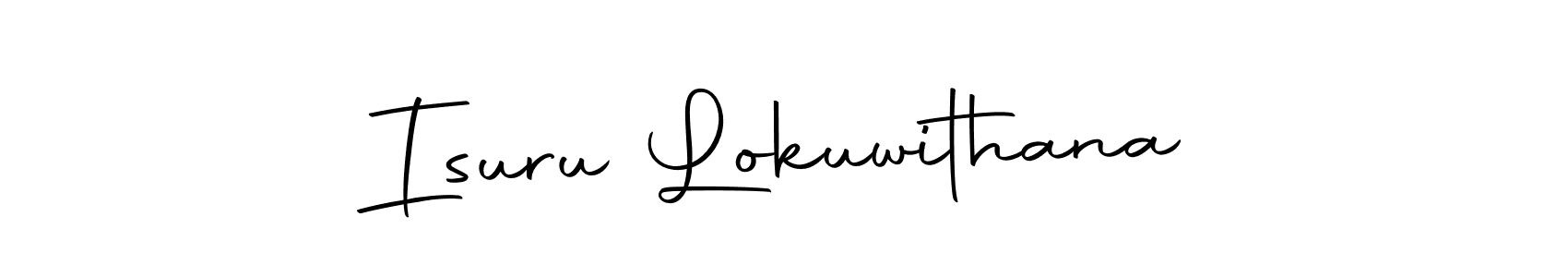 Design your own signature with our free online signature maker. With this signature software, you can create a handwritten (Autography-DOLnW) signature for name Isuru Lokuwithana. Isuru Lokuwithana signature style 10 images and pictures png