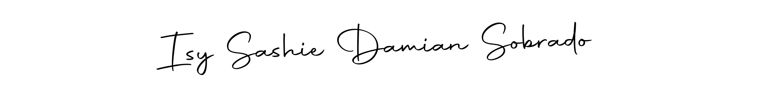 You should practise on your own different ways (Autography-DOLnW) to write your name (Isy Sashie Damian Sobrado) in signature. don't let someone else do it for you. Isy Sashie Damian Sobrado signature style 10 images and pictures png
