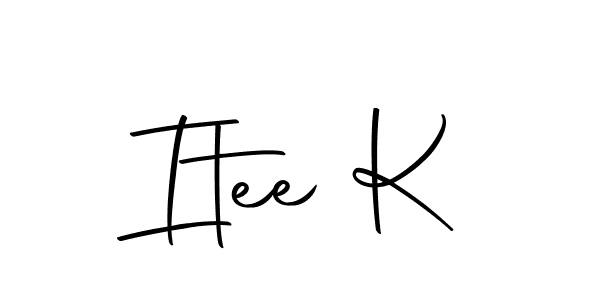 Similarly Autography-DOLnW is the best handwritten signature design. Signature creator online .You can use it as an online autograph creator for name Itee K. Itee K signature style 10 images and pictures png