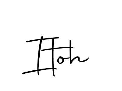 Use a signature maker to create a handwritten signature online. With this signature software, you can design (Autography-DOLnW) your own signature for name Itoh. Itoh signature style 10 images and pictures png