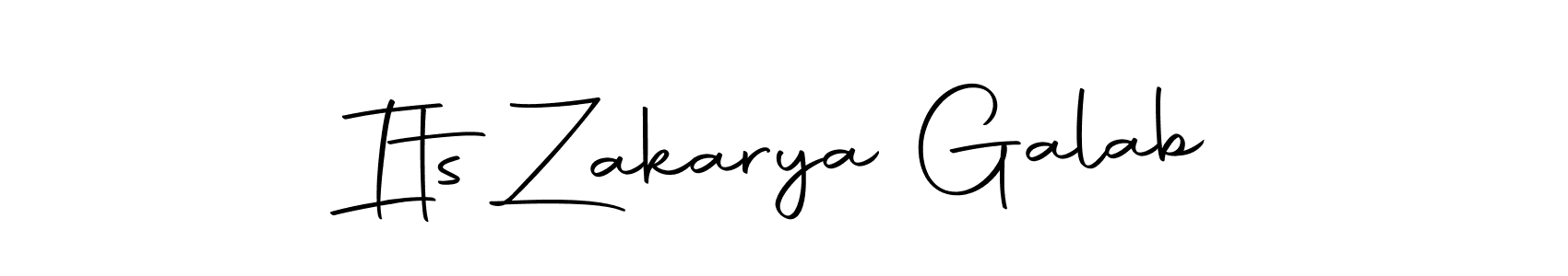 How to make Its Zakarya Galab name signature. Use Autography-DOLnW style for creating short signs online. This is the latest handwritten sign. Its Zakarya Galab signature style 10 images and pictures png
