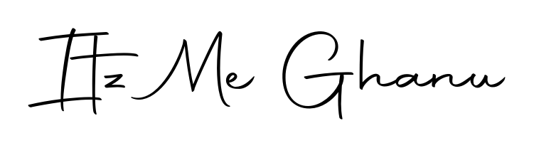 Looking for an artistic signature for Itz Me Ghanu? The Autography-DOLnW calligraphy style gives a sophisticated flow suitable for business cards and emails. Itz Me Ghanu signature style 10 images and pictures png
