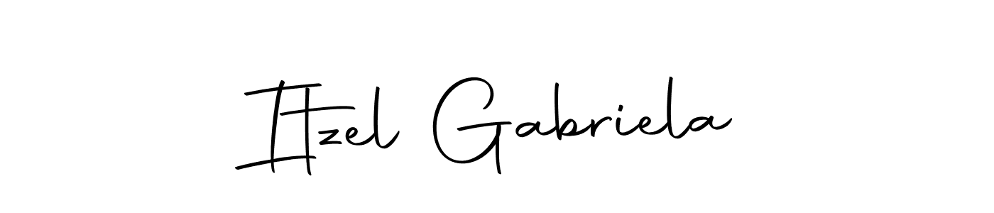 You should practise on your own different ways (Autography-DOLnW) to write your name (Itzel Gabriela) in signature. don't let someone else do it for you. Itzel Gabriela signature style 10 images and pictures png