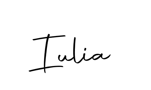 Use a signature maker to create a handwritten signature online. With this signature software, you can design (Autography-DOLnW) your own signature for name Iulia. Iulia signature style 10 images and pictures png