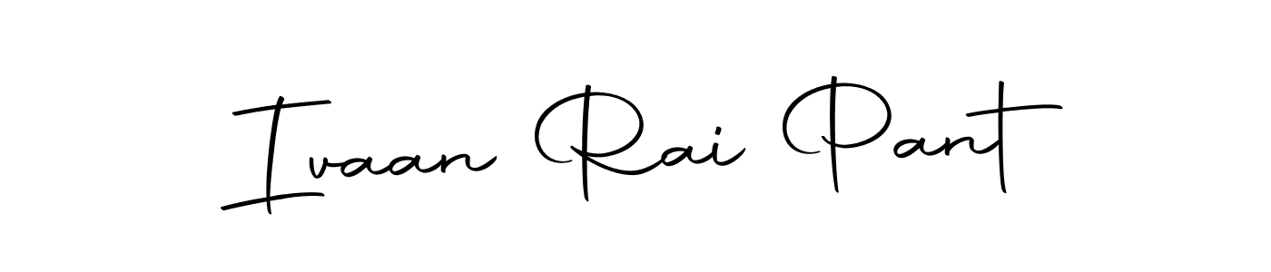 The best way (Autography-DOLnW) to make a short signature is to pick only two or three words in your name. The name Ivaan Rai Pant include a total of six letters. For converting this name. Ivaan Rai Pant signature style 10 images and pictures png