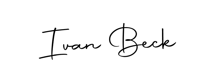 You should practise on your own different ways (Autography-DOLnW) to write your name (Ivan Beck) in signature. don't let someone else do it for you. Ivan Beck signature style 10 images and pictures png