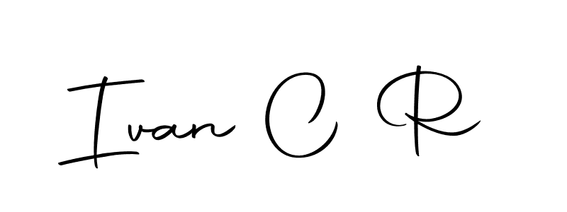 Design your own signature with our free online signature maker. With this signature software, you can create a handwritten (Autography-DOLnW) signature for name Ivan C R. Ivan C R signature style 10 images and pictures png