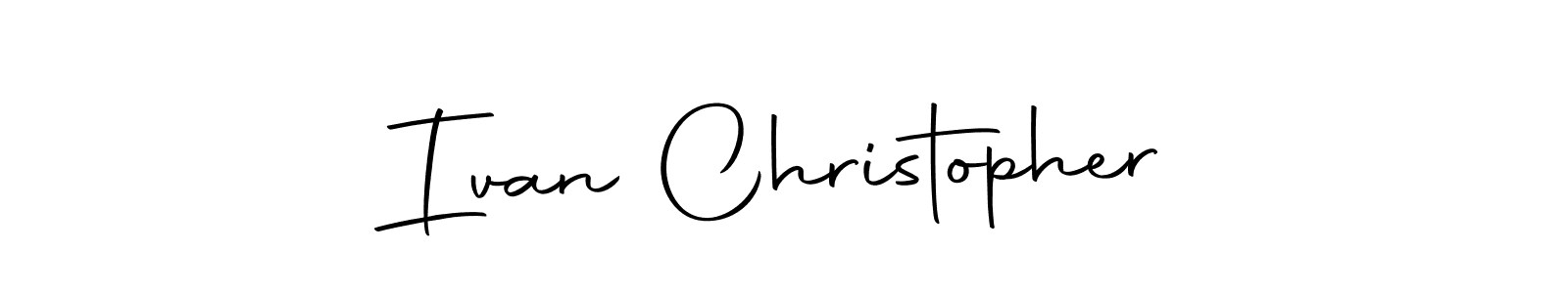 How to make Ivan Christopher name signature. Use Autography-DOLnW style for creating short signs online. This is the latest handwritten sign. Ivan Christopher signature style 10 images and pictures png