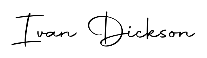 A stylish, flowing autograph style designed for name Ivan Dickson using Autography-DOLnW typography. Perfect for digital creative projects. Ivan Dickson signature style 10 images and pictures png
