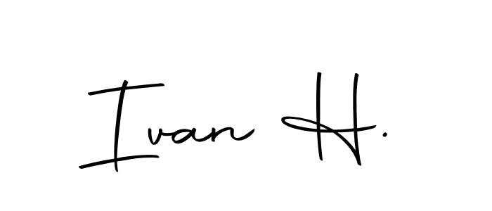 This is the best signature style for the Ivan H. name. Also you like these signature font (Autography-DOLnW). Mix name signature. Ivan H. signature style 10 images and pictures png