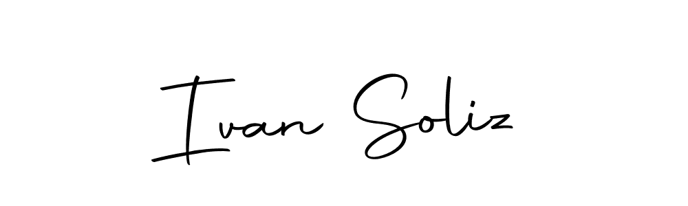 How to make Ivan Soliz name signature. Use Autography-DOLnW style for creating short signs online. This is the latest handwritten sign. Ivan Soliz signature style 10 images and pictures png