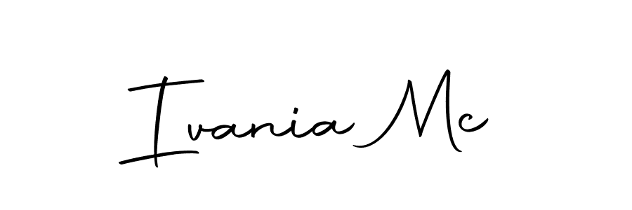 Create a beautiful signature design for name Ivania Mc. With this signature (Autography-DOLnW) fonts, you can make a handwritten signature for free. Ivania Mc signature style 10 images and pictures png