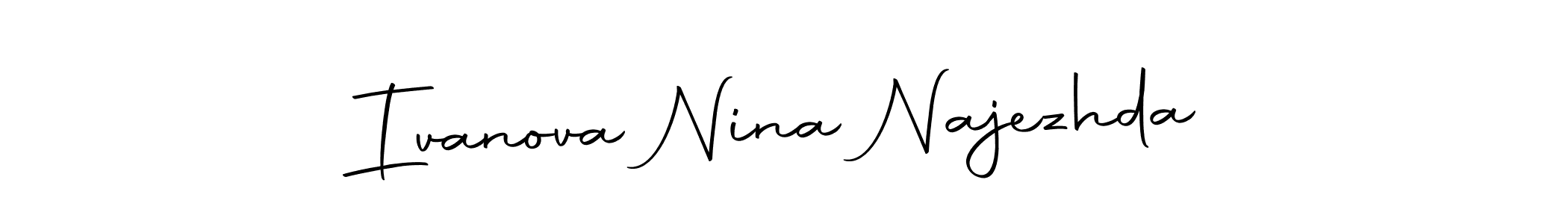 The best way (Autography-DOLnW) to make a short signature is to pick only two or three words in your name. The name Ivanova Nina Najezhda include a total of six letters. For converting this name. Ivanova Nina Najezhda signature style 10 images and pictures png