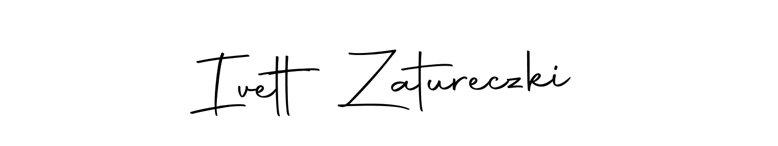 Make a short Ivett Zatureczki signature style. Manage your documents anywhere anytime using Autography-DOLnW. Create and add eSignatures, submit forms, share and send files easily. Ivett Zatureczki signature style 10 images and pictures png