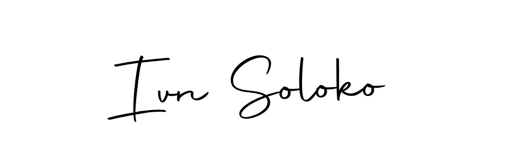 Make a beautiful signature design for name Ivn Soloko. Use this online signature maker to create a handwritten signature for free. Ivn Soloko signature style 10 images and pictures png