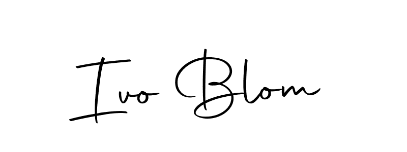 Design your own signature with our free online signature maker. With this signature software, you can create a handwritten (Autography-DOLnW) signature for name Ivo Blom. Ivo Blom signature style 10 images and pictures png