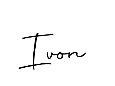 You should practise on your own different ways (Autography-DOLnW) to write your name (Ivon) in signature. don't let someone else do it for you. Ivon signature style 10 images and pictures png