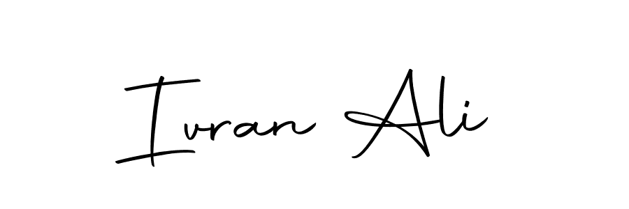 Design your own signature with our free online signature maker. With this signature software, you can create a handwritten (Autography-DOLnW) signature for name Ivran Ali. Ivran Ali signature style 10 images and pictures png