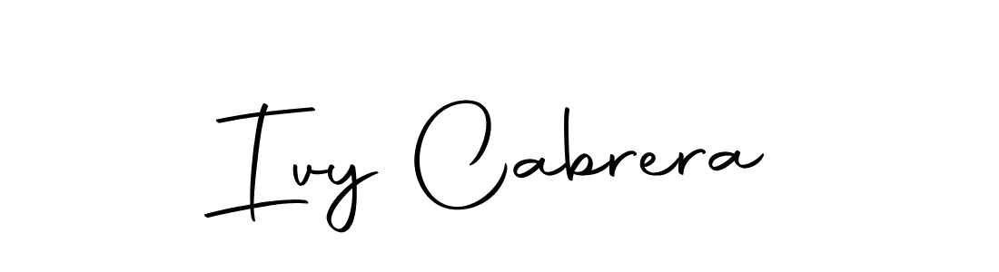 How to make Ivy Cabrera name signature. Use Autography-DOLnW style for creating short signs online. This is the latest handwritten sign. Ivy Cabrera signature style 10 images and pictures png