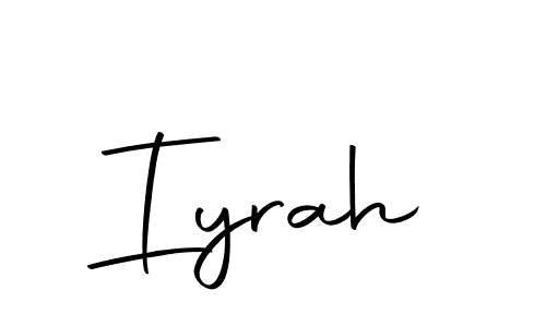 How to make Iyrah name signature. Use Autography-DOLnW style for creating short signs online. This is the latest handwritten sign. Iyrah signature style 10 images and pictures png