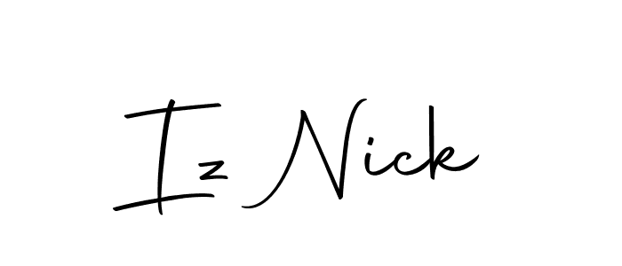 Create a beautiful signature design for name Iz Nick. With this signature (Autography-DOLnW) fonts, you can make a handwritten signature for free. Iz Nick signature style 10 images and pictures png