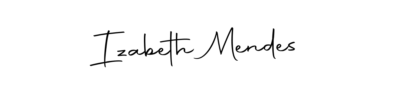 Design your own signature with our free online signature maker. With this signature software, you can create a handwritten (Autography-DOLnW) signature for name Izabeth Mendes. Izabeth Mendes signature style 10 images and pictures png