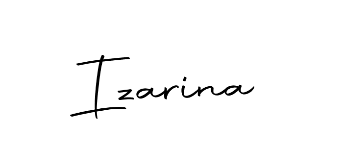 How to make Izarina signature? Autography-DOLnW is a professional autograph style. Create handwritten signature for Izarina name. Izarina signature style 10 images and pictures png