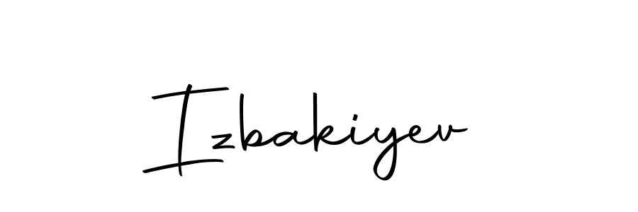 Make a beautiful signature design for name Izbakiyev. With this signature (Autography-DOLnW) style, you can create a handwritten signature for free. Izbakiyev signature style 10 images and pictures png