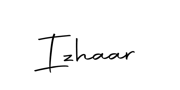 Design your own signature with our free online signature maker. With this signature software, you can create a handwritten (Autography-DOLnW) signature for name Izhaar. Izhaar signature style 10 images and pictures png