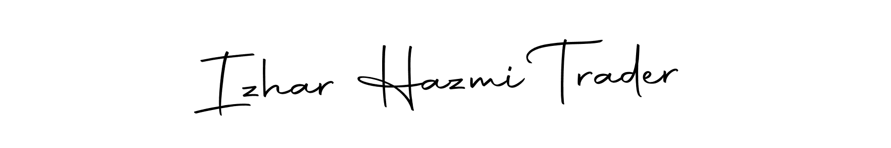 Autography-DOLnW is a professional signature style that is perfect for those who want to add a touch of class to their signature. It is also a great choice for those who want to make their signature more unique. Get Izhar Hazmi Trader name to fancy signature for free. Izhar Hazmi Trader signature style 10 images and pictures png