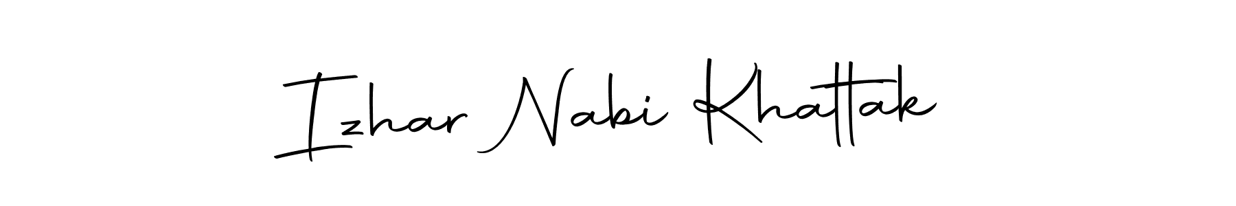 Create a beautiful signature design for name Izhar Nabi Khattak. With this signature (Autography-DOLnW) fonts, you can make a handwritten signature for free. Izhar Nabi Khattak signature style 10 images and pictures png