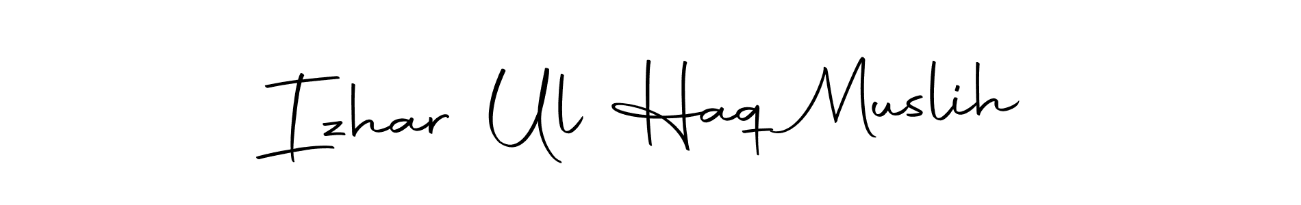 Make a beautiful signature design for name Izhar Ul Haq Muslih. Use this online signature maker to create a handwritten signature for free. Izhar Ul Haq Muslih signature style 10 images and pictures png