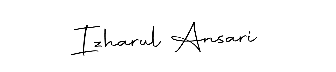 How to make Izharul Ansari signature? Autography-DOLnW is a professional autograph style. Create handwritten signature for Izharul Ansari name. Izharul Ansari signature style 10 images and pictures png